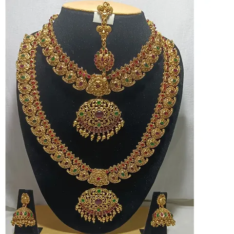 Semi Bridal Brass Copper-plated Jewelry Set For Women
