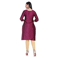 kbee Women Silk Traditional Kurti with Golden and Silver Booti-thumb2