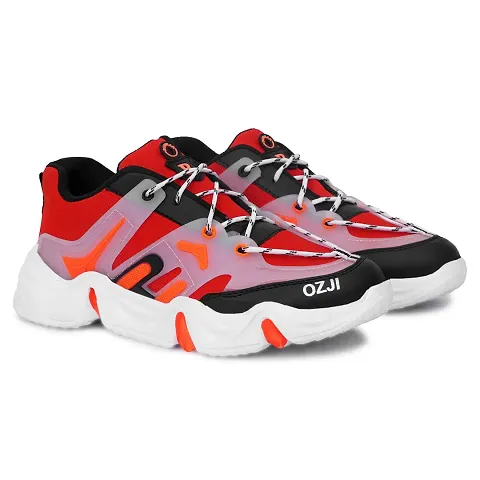OZJI Casual Multi Purpose Sports Sneaker (Red, Numeric_9)