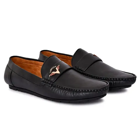 OZJI Causal Purpose Loafer for Men (Black, Numeric_6)