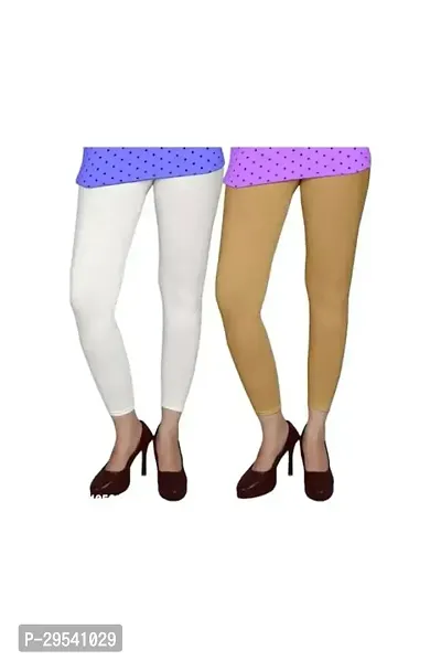 Fabulous Multicoloured Cotton Blend leggings For Women Pack Of 2-thumb0