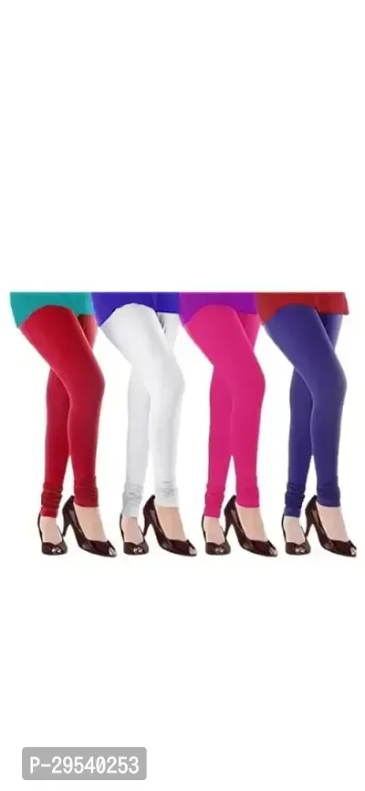 Fabulous Multicoloured Viscose Leggings For Women Pack Of 4-thumb0