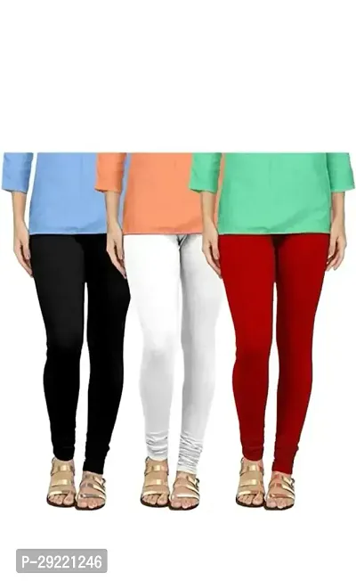 Fabulous Multicoloured Viscose Leggings For Women Pack Of 3-thumb0