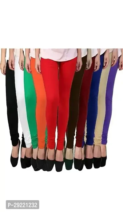 Fabulous Multicoloured Viscose Leggings For Women Pack Of 10-thumb0