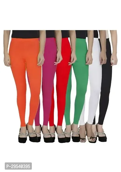 Fabulous Multicoloured Viscose Leggings For Women Pack Of 6-thumb0