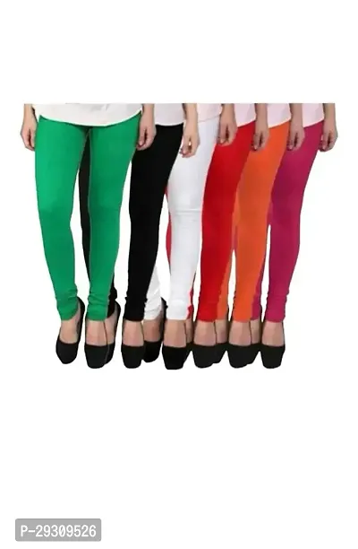 Fabulous Multicoloured Viscose Leggings For Women Pack Of 6-thumb0