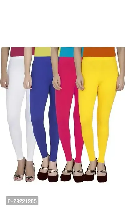 Fabulous Multicoloured Viscose Leggings For Women Pack Of 4-thumb0