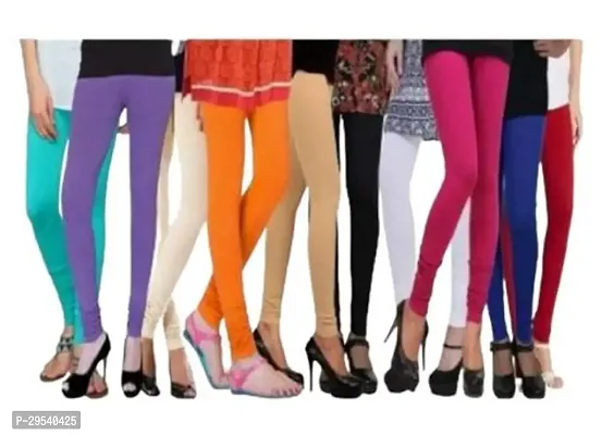 Fabulous Multicoloured Viscose Leggings For Women Pack Of 10-thumb0