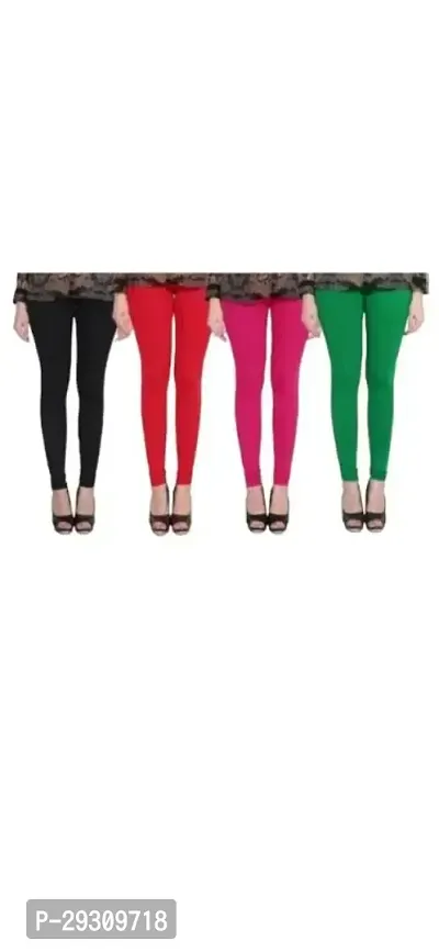 Fabulous Multicoloured Viscose Leggings For Women Pack Of 4-thumb0