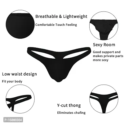 flirty touch Free Size Black Thong Mens Lingerie - ML-07002 (Small, Black)-thumb5