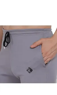 Grey Polyester Regular Track Pants For Men Pack of 2-thumb2