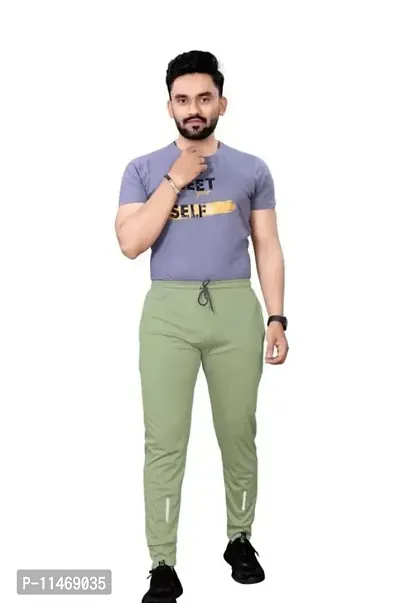 Multicoloured Polyester Joggers For Men-thumb3