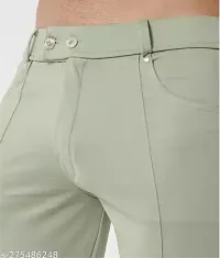 Mens  regular fit track pants pack of 1 ( green)-thumb3