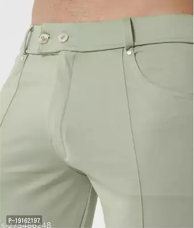 Mens  regular fit track pants pack of 1 ( green)-thumb4