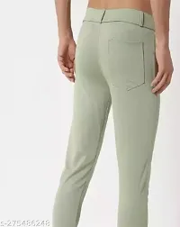 Mens  regular fit track pants pack of 1 ( green)-thumb2