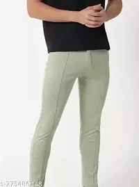 Mens  regular fit track pants pack of 1 ( green)-thumb1