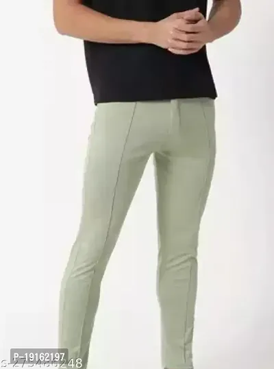 Mens  regular fit track pants pack of 1 ( green)-thumb2