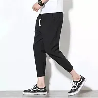 Men Stylish Cotton Blend Solid Casual Joggers Combo of 2-thumb1