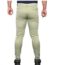 Green Polycotton Regular Track Pants For Men-thumb2