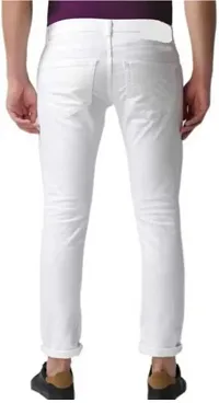 Reliable White Denim Mid-Rise Jeans For Men-thumb2