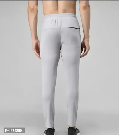 Buy Grey Cotton Spandex Regular Track Pants For Men Online In