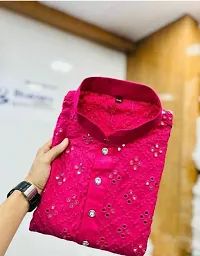 Pink Cotton Kurtas For Men-thumb2