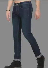 Classic Denim Solid Jeans For Men-thumb1