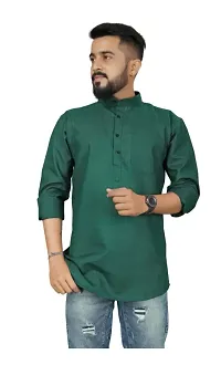 Stylish Men Cotton Blend Short Kurta-thumb1