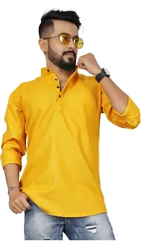 Stylish Men Cotton Blend Short Kurta-thumb2