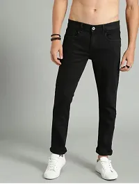 MEN PLAIN BLACK JEANS 26-thumb1