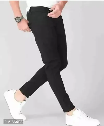 MEN PLAIN BLACK JEANS 26-thumb3