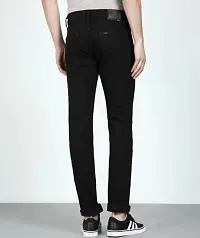 Trendy Denim Black Solid Jeans For Men-thumb1