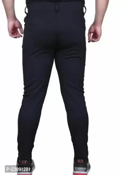 Stylish Men Black Lycra Casual Trouser-thumb3