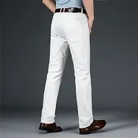 Trendy Cotton Blend White Jeans For Men-thumb1