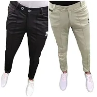 Stylish Men Lycra Casual Trouser Pack of 2-thumb1