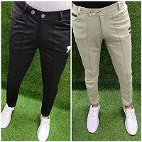 Stylish Men Lycra Casual Trouser Pack of 2-thumb2