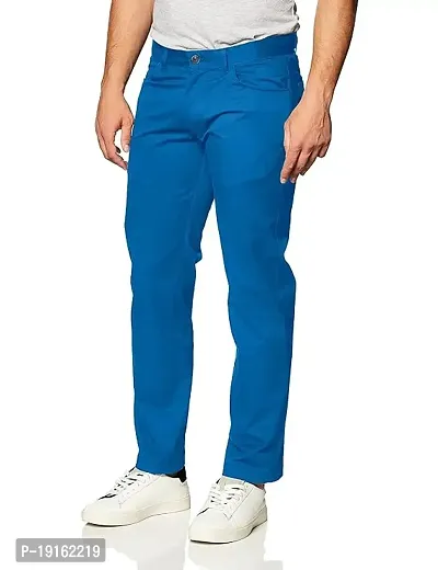 Mens  regular fit track pants pack of 1 ( blue )-thumb3