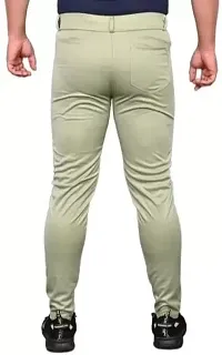 Classic Polyester Solid Casual Trousers for Men-thumb2