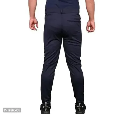 Classic Polyester Solid Casual Trousers for Men-thumb3