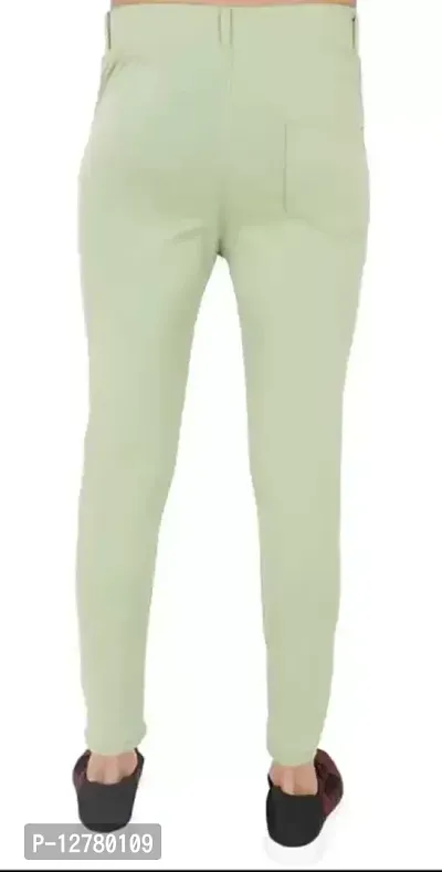 Green Polyester Regular Track Pants For Men-thumb2