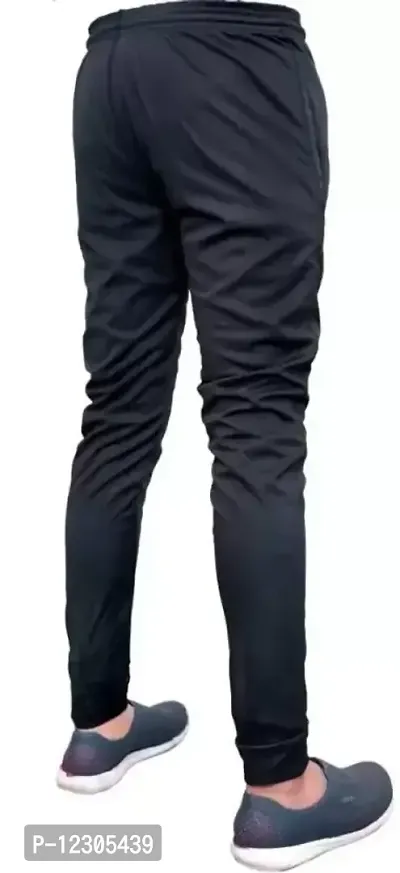 DISSMI? Men's Lightweight Gym Jogger Pants,Men's Workout Sweatpants with 2 Zip Pocket (L) Black-thumb2