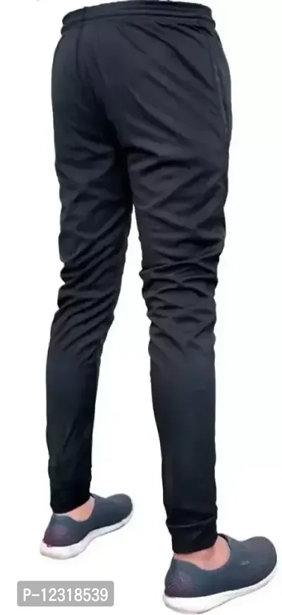 DISSMI? Men's Lightweight Gym Jogger Pants,Men's Workout Sweatpants with 2 Zip Pocket (M) Black-thumb2
