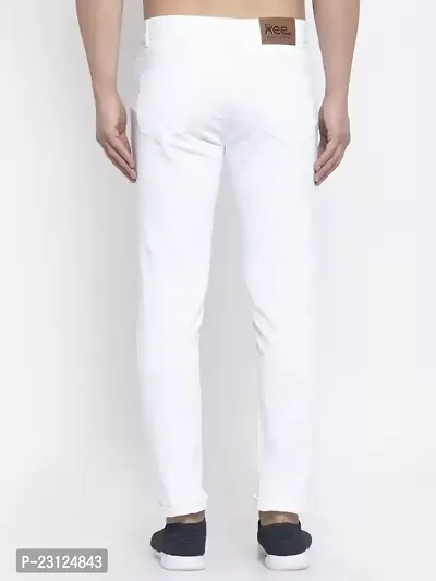 MEN PLAIN WHITE JEANS-thumb3