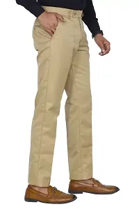 KRG Men's Reguler Fit Pure Cotton Trouser Pant's | Office Wear Formal Pant for Men (Pack of 2)-thumb2
