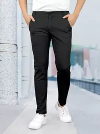 Stylish Men Lycra Mid-Rise Casual Trouser-thumb1