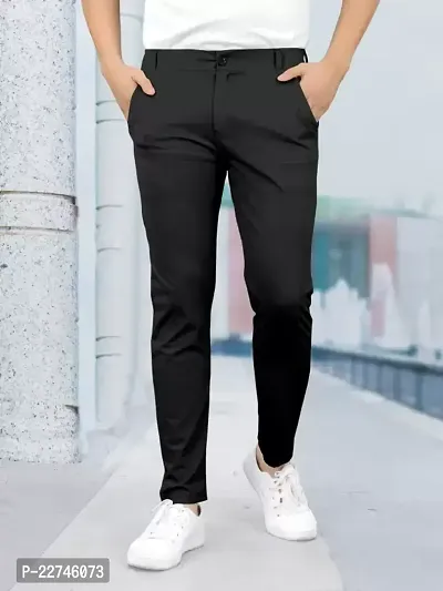 Stylish Men Lycra Mid-Rise Casual Trouser-thumb2