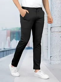 Stylish Men Lycra Mid-Rise Casual Trouser-thumb2