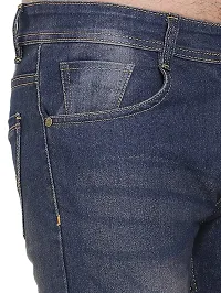 Blue Cotton Blend Mid Rise Jeans For Men-thumb1