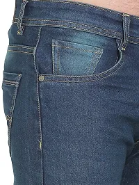 Blue Cotton Blend Mid Rise Jeans For Men-thumb1