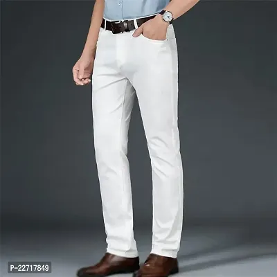 FLAYING MEN PLAIN WHITE JEANS-thumb2